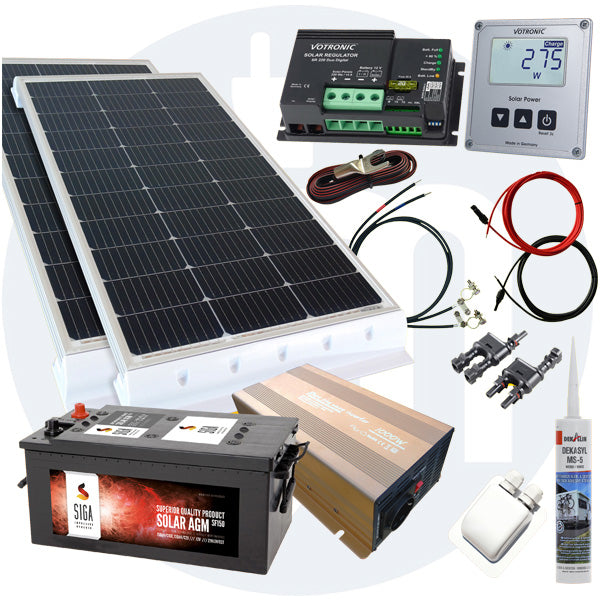 260 Watt Wohnmobil Solaranlage Votronic PWM oder MPPT in weiß