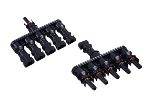 1 Paar Y 5-fach T Stecker für Photovoltaik Solarkabel Montage