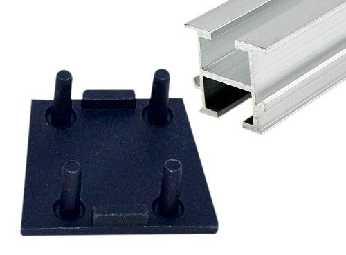 1 Stück Endkappe für Montageprofil -- 33 x 38mm