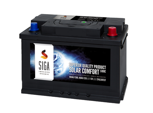 100Ah 12Volt Calcium Solar Batterie Akku Wohnmobil Boot Versorgungsbatterie