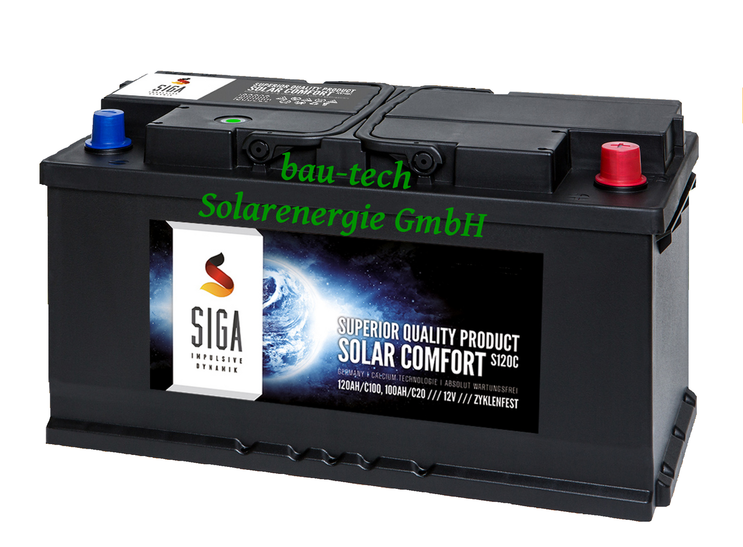 120Ah 12Volt Calcium Solar Batterie Akku Wohnmobil Boot Versorgungsbatterie