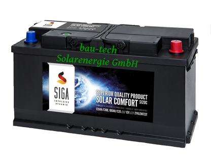 120Ah 12Volt Calcium Solar Batterie Akku Wohnmobil Boot Versorgungsbatterie