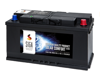 120Ah 12Volt Calcium Solar Batterie Akku Wohnmobil Boot Versorgungsbatterie