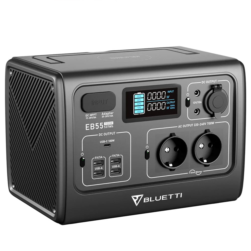 Bluetti PowerOak EB55 Powerstation 700W 537Wh Grau