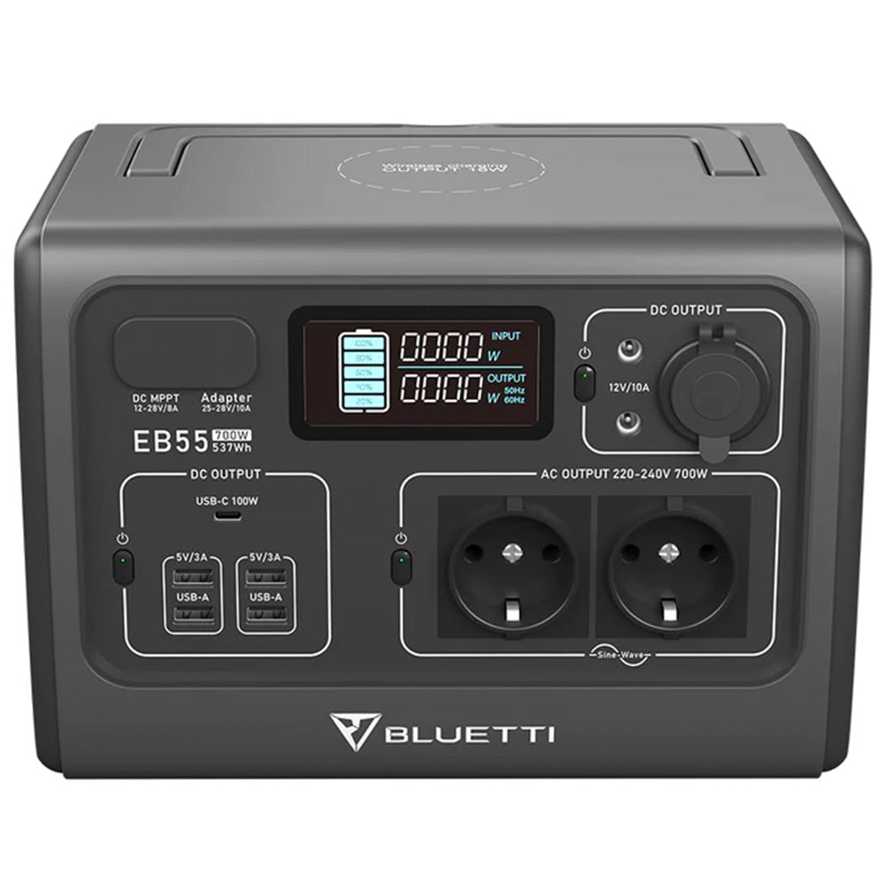 Bluetti PowerOak EB55 Powerstation 700W 537Wh Grau