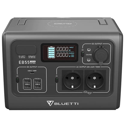 Bluetti PowerOak EB55 Powerstation 700W 537Wh Grau