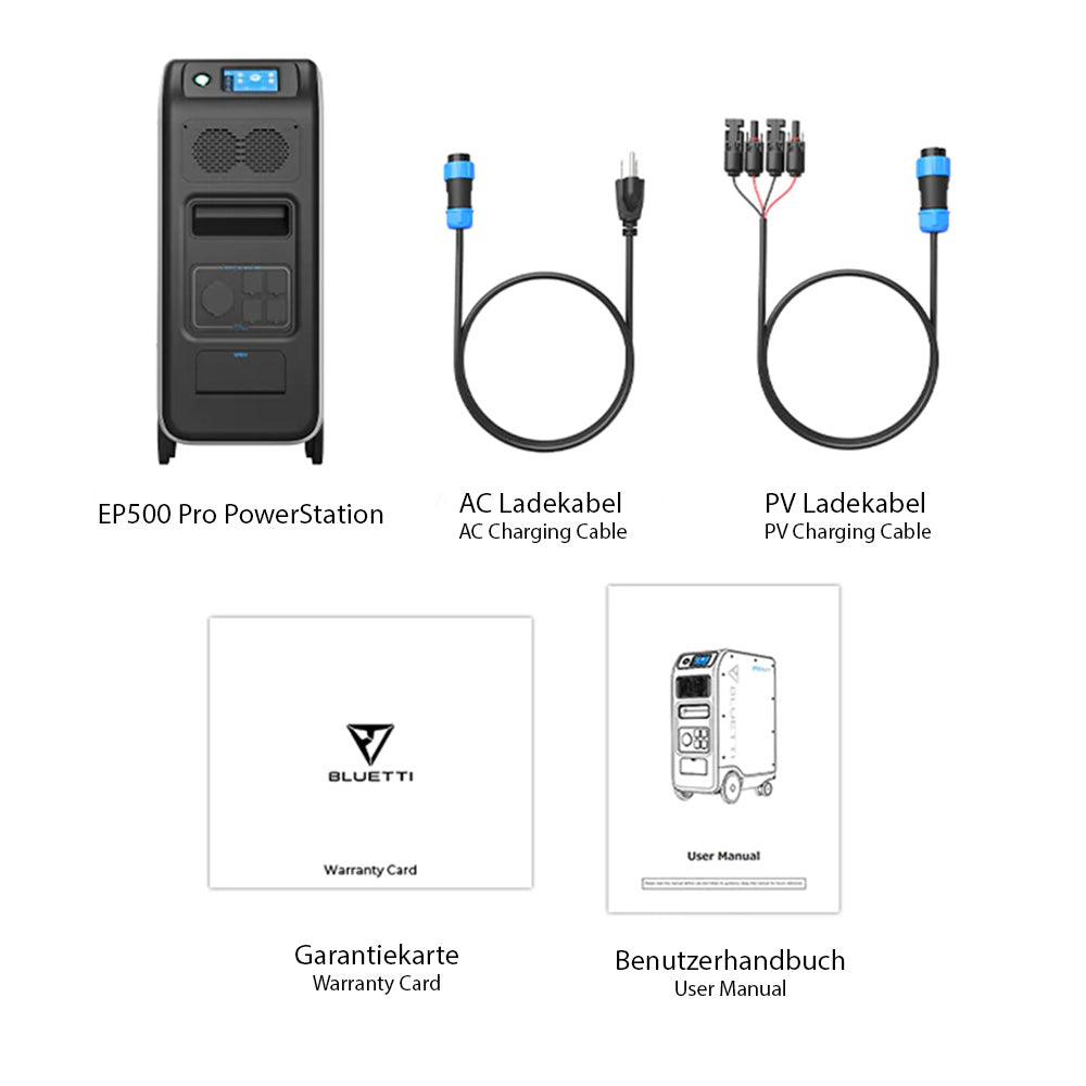 Bluetti EP500 Pro Solarkraftwerk Powerstation 3000W 5100Wh