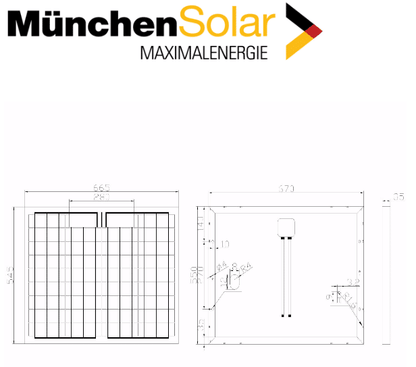 Solarmodul 12V 50Watt Polikristallin