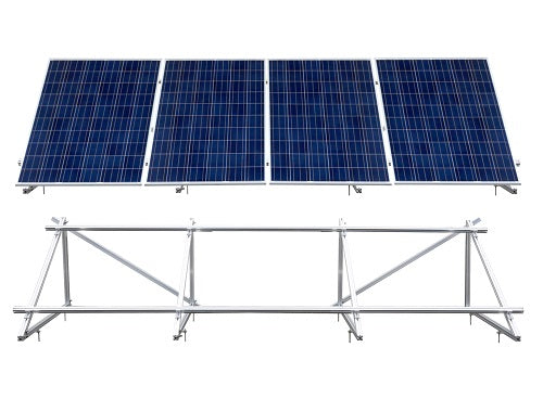 PV Solar Unterkonstruktion Aufständerung für 4 Module