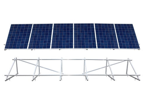 PV Solar Unterkonstruktion Aufständerung für 6 Module