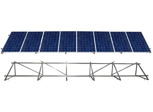 PV Solar Unterkonstruktion Aufständerung für 8 Module