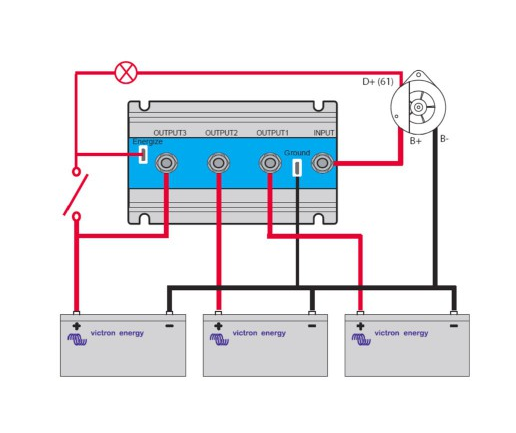 Victron Argofet 200A 2 Batterien FET Isolator 200-2
