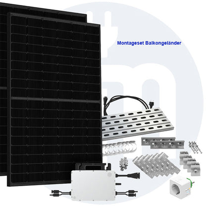 Balkonkraftwerk 860W HMS-800W-2T Bifazial Full Black