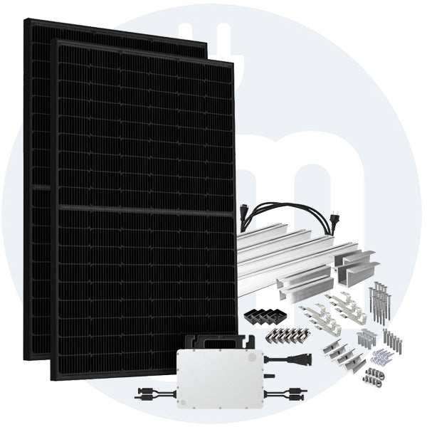 Balkonkraftwerk 860W HMS-800W-2T Bifazial Full Black