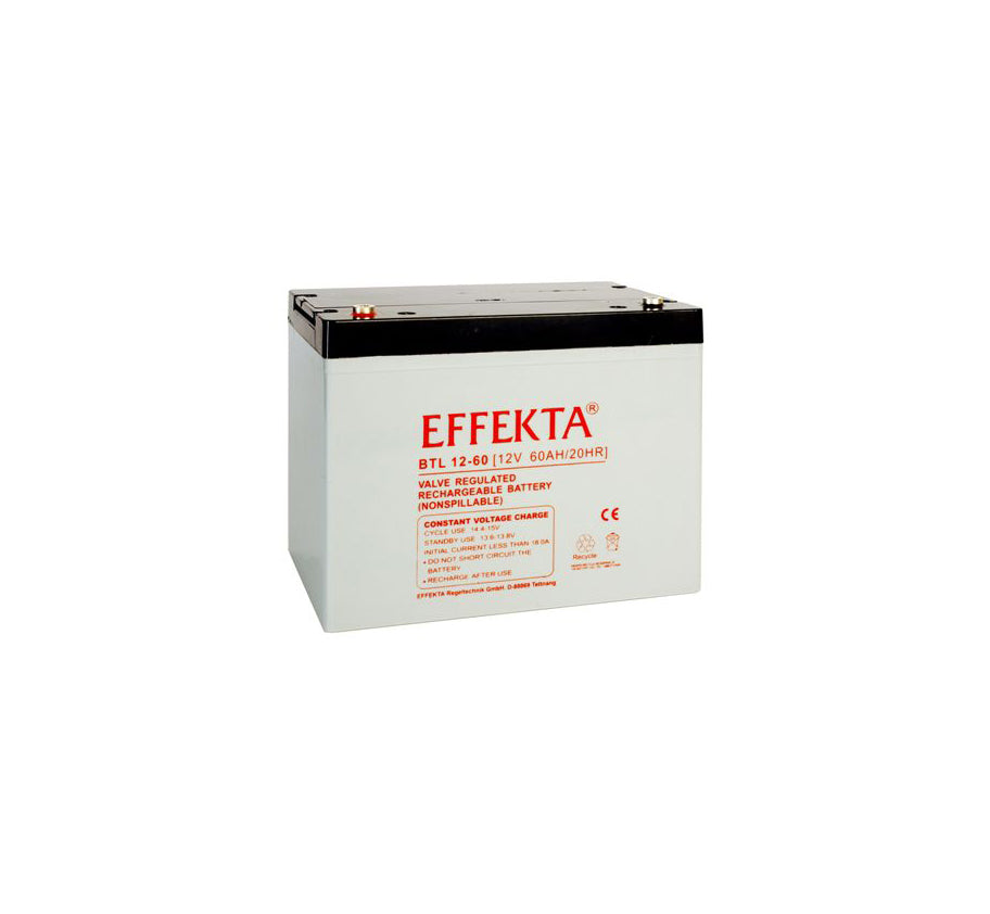 Effekta BTL 12-60 12Volt 60Amper AGM Blei Akku für Solar Notstrom Caravan