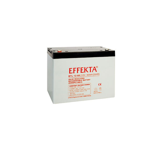 Effekta BTL 12-60 12Volt 60Amper AGM Blei Akku für Solar Notstrom Caravan