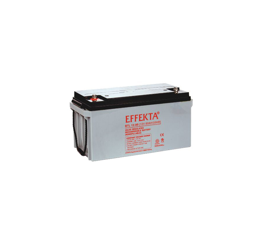 Effekta BTL 12-80 12Volt 80Amper AGM Blei Akku für Solar Notstrom Caravan