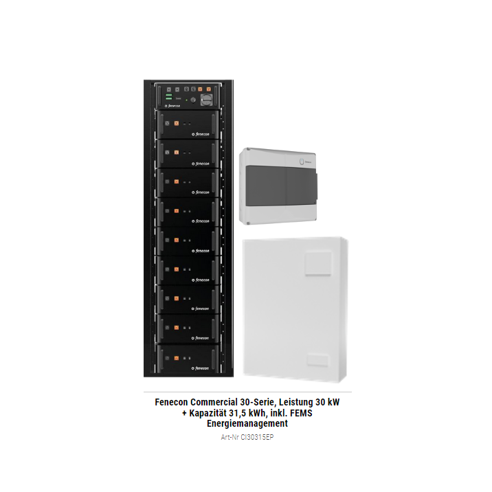 Fenecon Commercial 30-Serie (30 kW) + Kapazität 31.5 kWh inkl. FEMS Energiemanagement