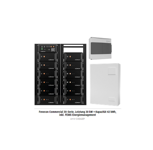Fenecon Commercial 30-Serie, Leistung 30 kW + Kapazität 42 kWh, inkl. FEMS Energiemanagement
