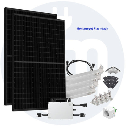 Balkonkraftwerk 860W HMS-800W-2T Bifazial Full Black