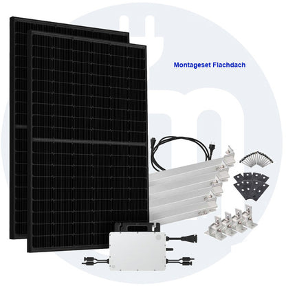 Balkonkraftwerk 860W HMS-800W-2T Bifazial Full Black