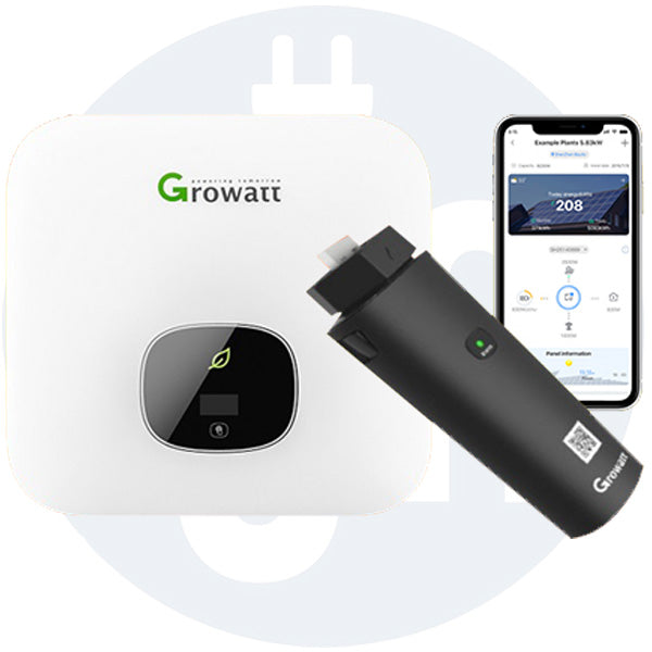 Growatt Wechselrichter MIN 3000TL-X mit 2 MPPT für 2 Dachausrichtungen mit/ohne WiFi