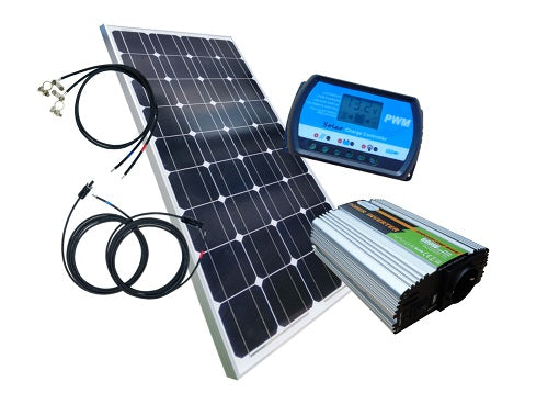 100 Watt Inselanlage, 12 Volt SET mit Spannungswandler