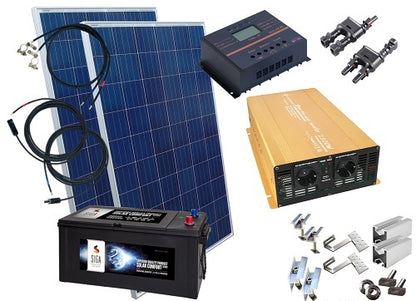 2,0KW Inselanlage mit Batterie Speicher / inkl. Montagematerial für Dachpfannen