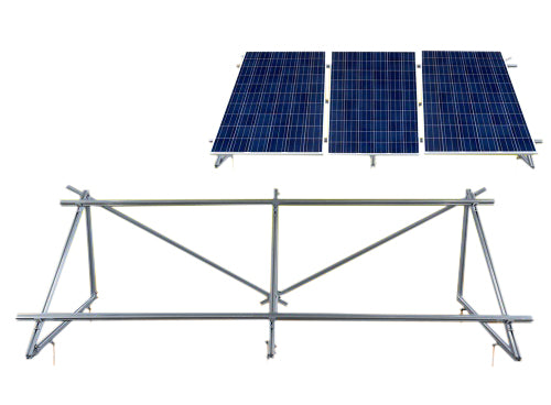 PV Solar Unterkonstruktion Aufständerung für 3 Module