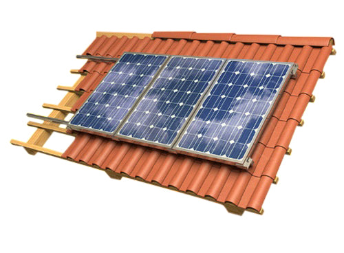 Flachdachhalterung für 1 bis 4 Module 130/150Watt Rahmenhöhe 35mm