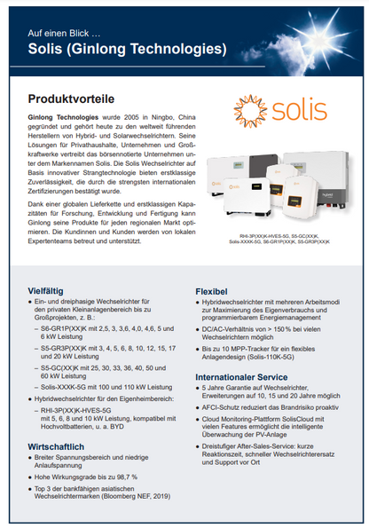 Solis Inverter 110kW, 5G, 3Ph