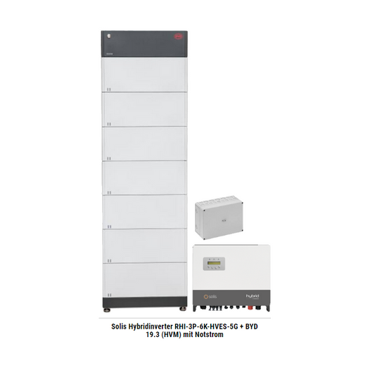 Solis Hybridinverter RHI-3P-6K-HVES-5G + BYD 19.3 (HVM) mit Notstrom