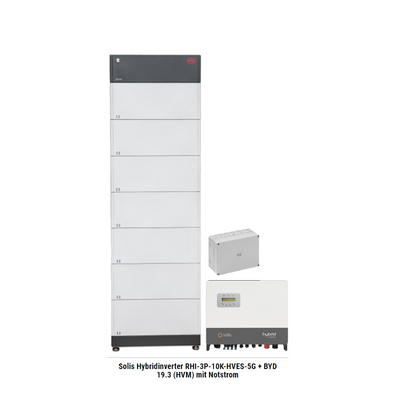 Solis Hybridinverter RHI-3P-10K-HVES-5G + BYD 19.3 (HVM) mit Notstrom