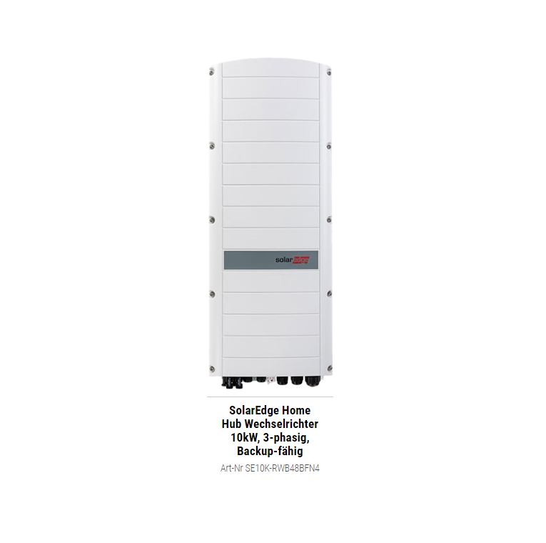 SolarEdge Home Hub Wechselrichter 10kW, 3-phasig, Backup-fähig
