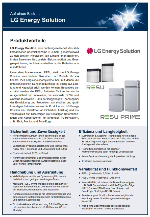LG ES RESU FLEX Batteriemodul 4,3 kWh (BMA)