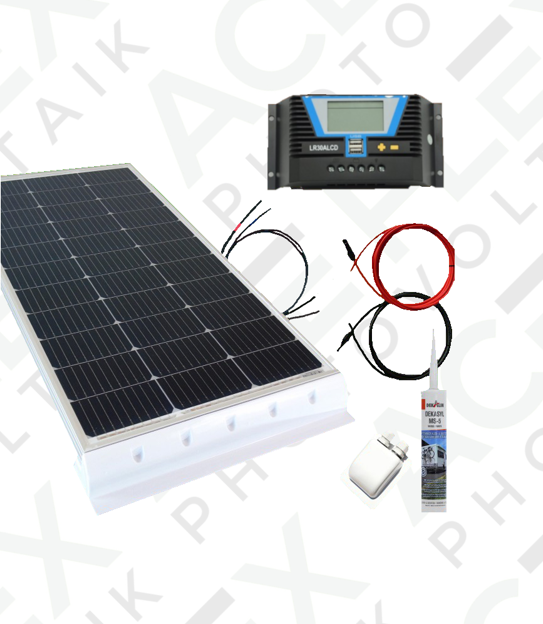 300 Watt Wohnmobil Solaranlage 12 Volt Set in weiß
