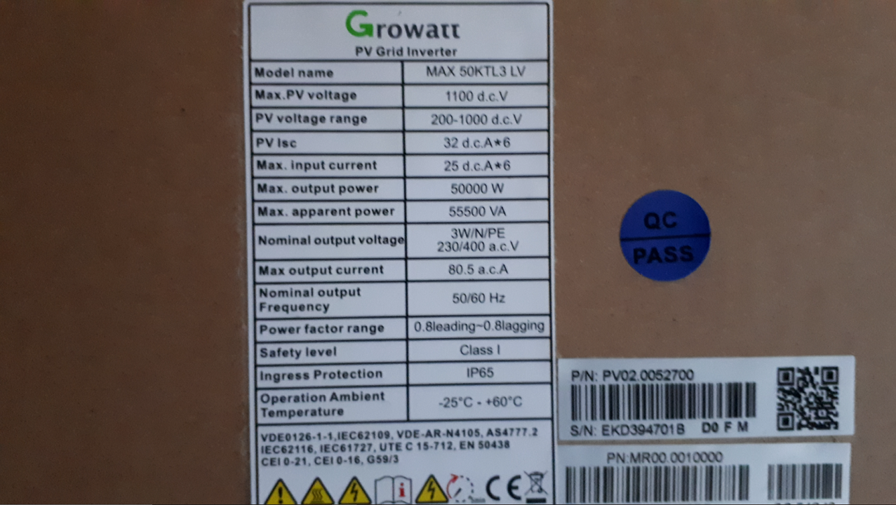 Growatt 50.000 KTL 3 LV