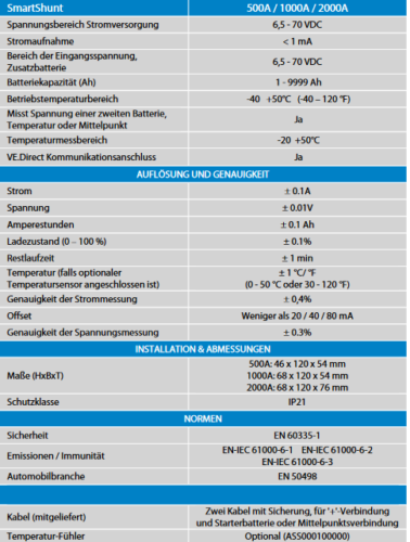 Victron 1000A SmartShunt Batteriewächter Batteriemonitor VE.Direct