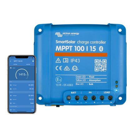 Victron Smartsolar MPPT Laderegler 100/15 15Amper 12 oder 24V inklusiv Bluetooth