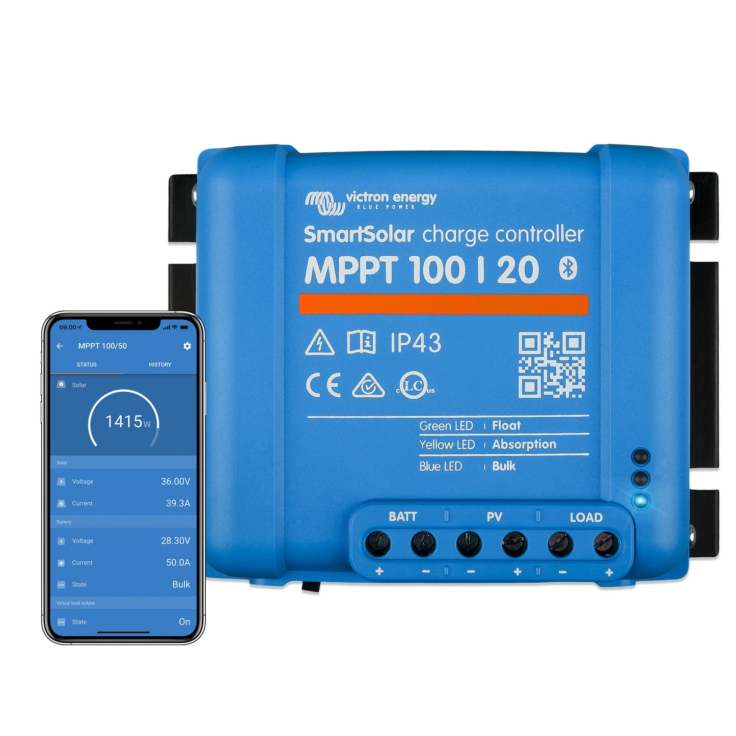 Victron SmartSolar MPPT 100/20 Laderegler 12V 24V 48V inkl. Bluetooth