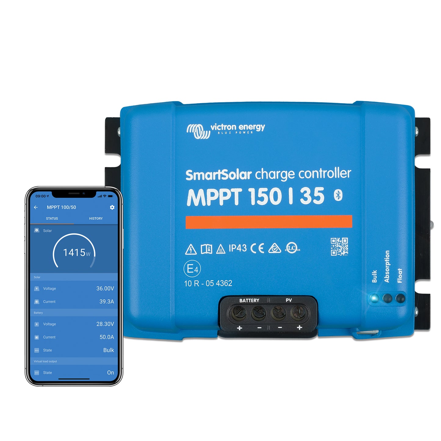 Victron Smartsolar MPPT Laderegler 150/35 35Amper 12V, 24V, 48V inklusiv Bluetooth
