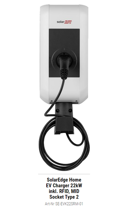 SolarEdge Home EV Charger 22kW inkl. RFID & MID Socket Type 2
