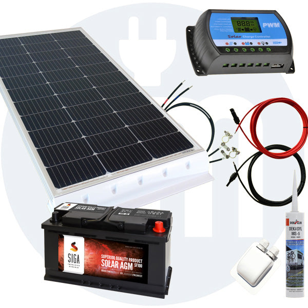 130 Watt Wohnmobil Camping Solaranlage, 12 Volt SET