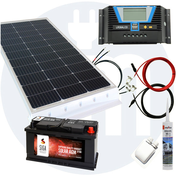 130 Watt Wohnmobil Solaranlage 12 Volt Set erweiterbar