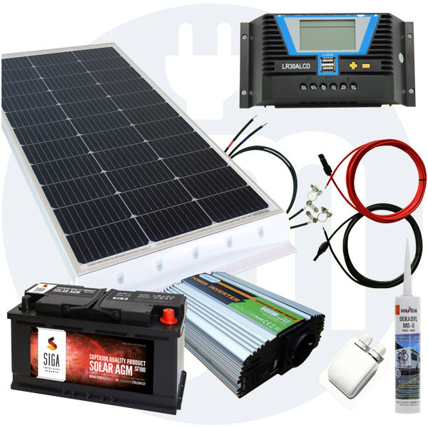 130 Watt Wohnmobil Solaranlage 12 Volt Set erweiterbar