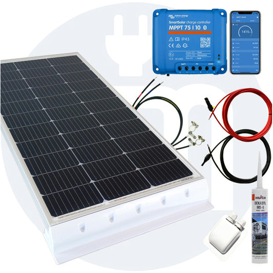 130 Watt Wohnmobil Solaranlage Set mit Victron 75/10 inkl. Bluetooth