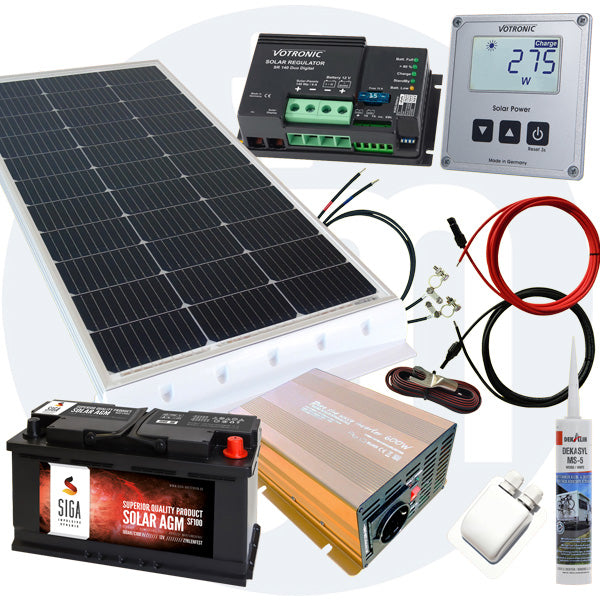 130 Watt Wohnmobil Solaranlage Votronic PWM weiß