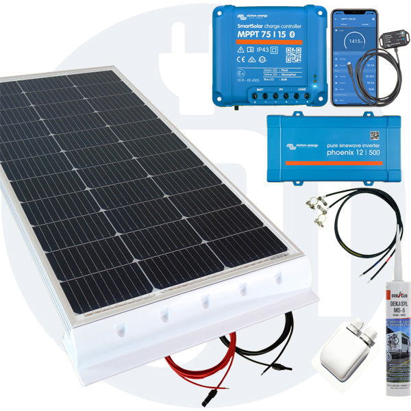 150 Watt Wohnmobil Solaranlage Set mit Victron 75/15 inkl. Bluetooth