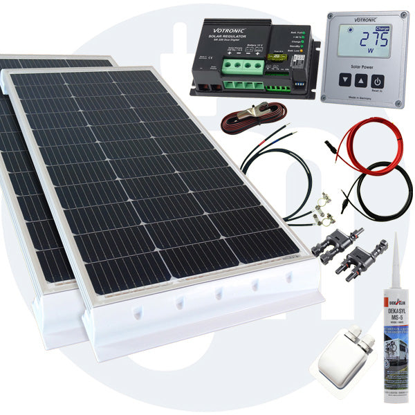 260 Watt Wohnmobil Solaranlage Votronic PWM oder MPPT in weiß