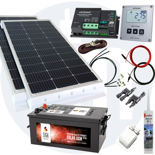 260 Watt Wohnmobil Solaranlage Votronic PWM oder MPPT in weiß